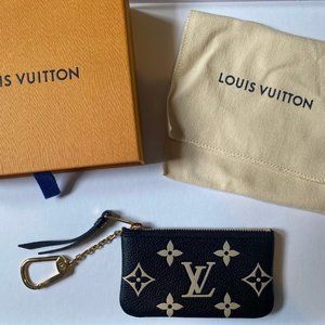 Louis Vuitton Black Leather Key Pouch - Never Used!